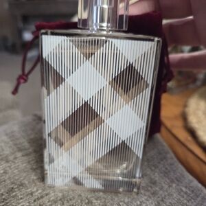 Burberry Plaid Glass Fragrance Bottle in White and Brown